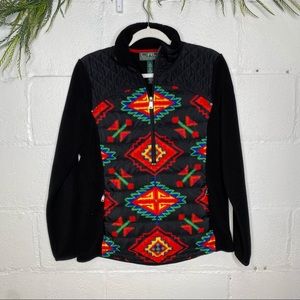 Lauren Ralph Lauren Active Southwest Print Fleece 1/2 Zip Pullover Size Small